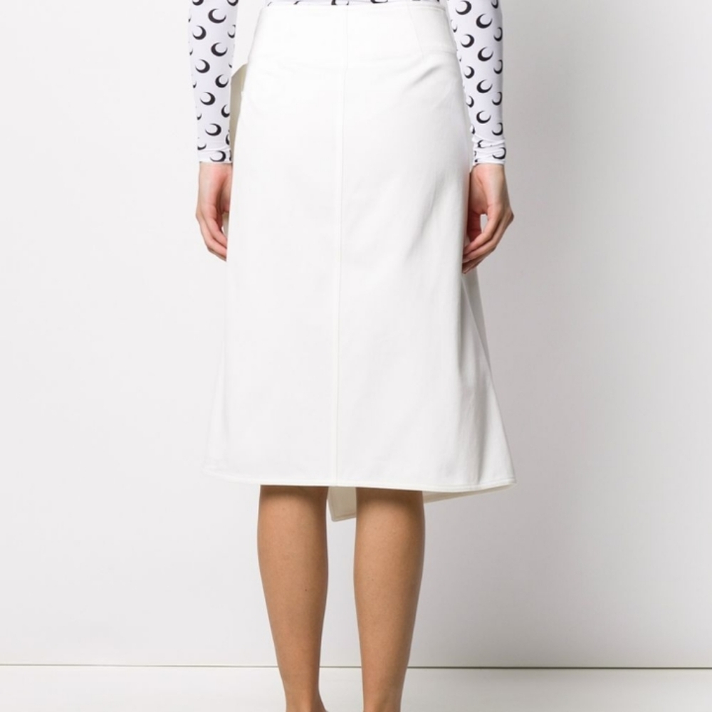 Moncler wrap cotton midi skirt  Sz 42 - Picture 4 of 12